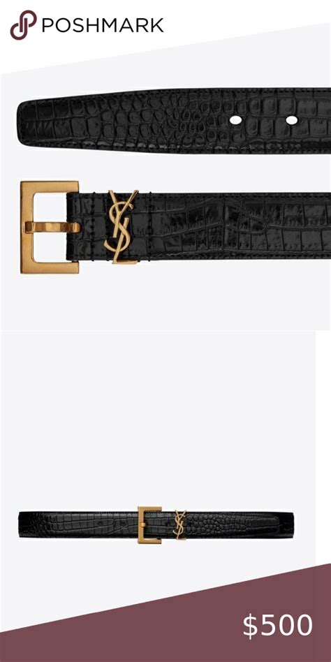 ysl charm belt|YSL crocodile belt.